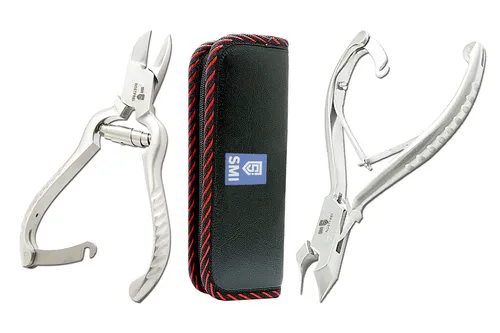 SMI Nagelzange Set – Doppelseitige Eckenzange & Kopfschneider mit Etui - Hochwertiges Nagelzange Set aus rostfreiem Stahl für präzise Maniküre und Pediküre. Ideal für starke Nägel, inklusive praktischer Etui für Aufbewahrung.