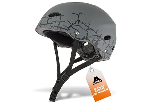 Apollo Größenverstellbarer Skatehelm mit coolem Retrodesign - Fahrradhelme mit weichen Schaumstoffpads für optimalen Komfort und Sicherheit, ideal für Skater und Radfahrer.