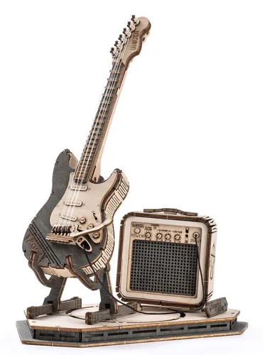 Baukasten Robotime Electric Guitar TG605K Holz 17 x 10,5 x 22 cm