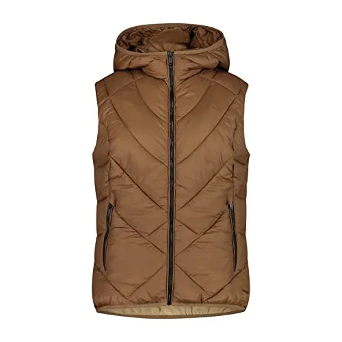 CMP - Woman Vest Fix Hood, Woman, Camel, 36