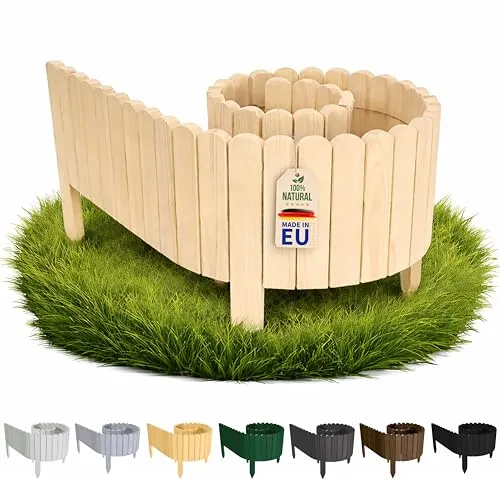 Floranica Flexible Holz-Rasenkante 30 x 200 cm von Floranica
