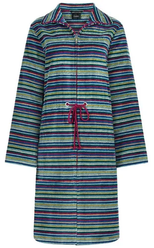 Cawö Damenbademantel Damen Morgenmantel mit Reißverschluss, Midi, Baumwolle, kuschelige Qualität