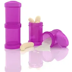 Twistshake Aufbewahrungsdose Milchpulverportionierer, Aufbewahrungsbox, Container, Dose, 2x100ml lila