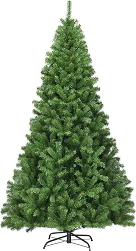 GOPLUS 225 cm Künstlicher Weihnachtsbaum klappbar - Künstlicher Weihnachtsbaum mit 1346 Zweigspitzen für ein üppiges Aussehen, stabiler Metallständer und einfache Montage – perfekte Wahl für festliche Dekoration!