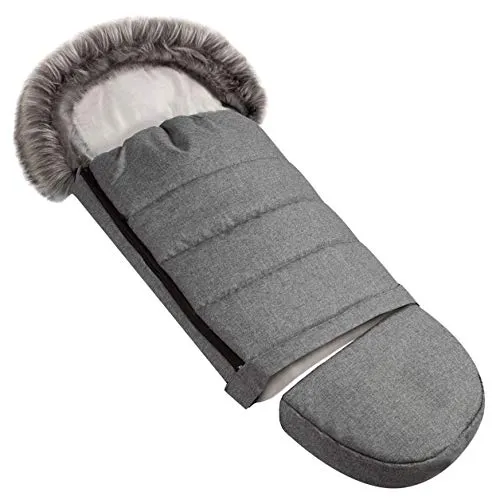 Baby PREMIUM Fußsack WinterFußsack für Kinderwagen Maße 85/105 cm für Buggy Flachs [071]