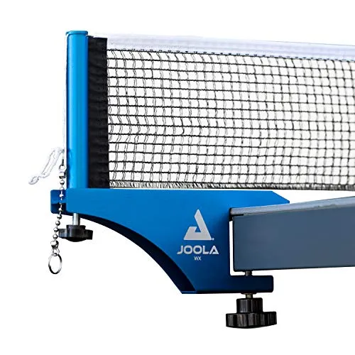 JOOLA Tischtennisnetz WX Aluminium | Verstärktes Baumwollgarn für Indoor & Outdoor - Tischtennisnetz für Indoor und Outdoor, einfach aufzubauen mit Höhenverstellschraube. Langlebig und wetterfest für besten Spielspaß!