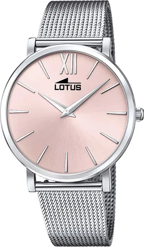 Lotus Damen Armbanduhr 18728-2 - Smart Casual - Elegante Armbanduhr für Damen aus der Lotus Smart Casual Kollektion, mit silbernem Edelstahlarmband und rosafarbenem Ziffernblatt. Wasserdicht bis 3 bar und ideal für jeden Anlass.