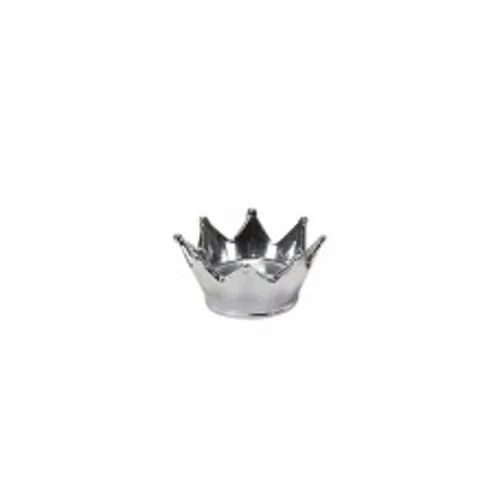 Kerzenhalter Teelichthalter Krone silberfarben Weihnachten Advent 2