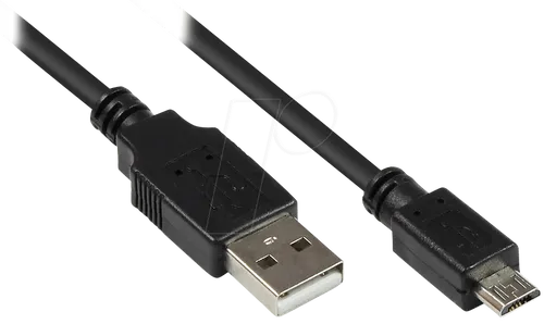 GC 2510-MB001 - USB 2.0 Kabel, A Stecker auf Micro B Stecker, 0,15 m