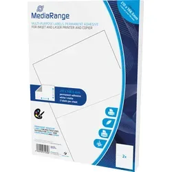 MediaRange Universal-Etiketten - 210x148.5mm, stark haftend, 100 selbstklebende Etiketten für vielseitige Anwendungen
