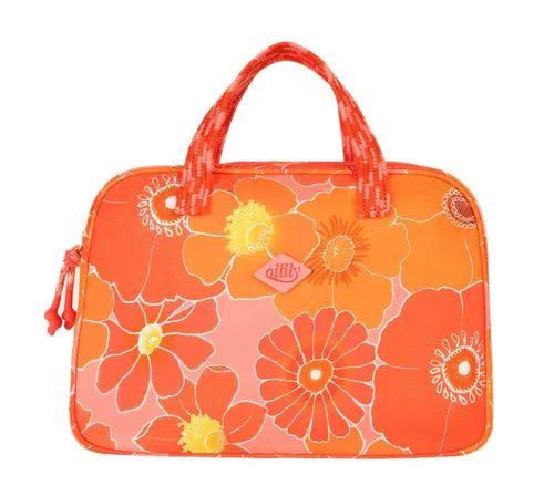 Oilily Kosmetiktasche Celia Cosmetic Bag Duffy - Kosmetiktasche aus robustem, wasserabweisendem recyceltem Nylon mit farbenfrohem Blumenprint. Ideal für Reisen mit verstärktem Boden und praktischem Reißverschluss.