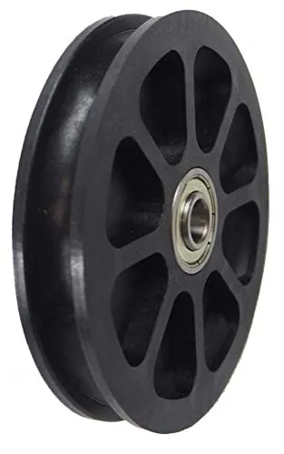 Seilrolle, Durchmesser Ø 100 mm, für Seile bis zu Ø 9 mm mit doppeltem Kugellager mit Distanzring - MADE IN GERMANY