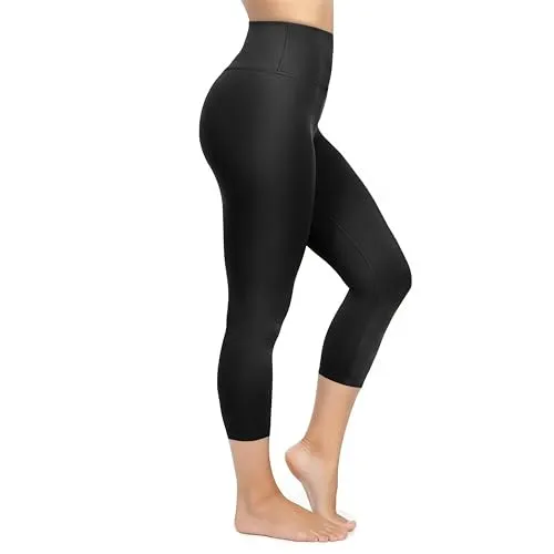 Smilodox Leggings Mirella - High Waist Capri-Leggings schwarz - Hochwertige 3/4 Sportleggings aus weichem Stretch-Material für optimalen Tragekomfort. Ideal für Yoga und Freizeit, mit formenden Eigenschaften für eine perfekte Passform.