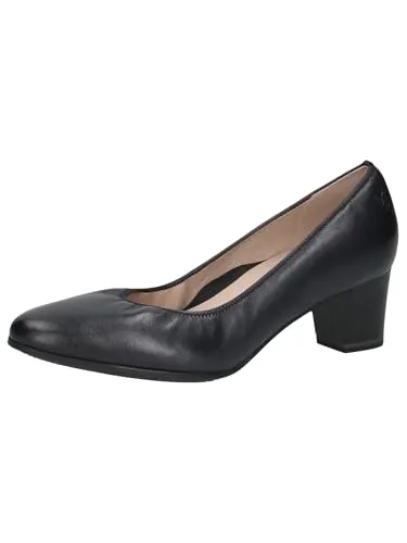 CAPRICE Damen Pumps aus Leder mit Blockabsatz, Blau (Ocean Nappa), 40.5 EU