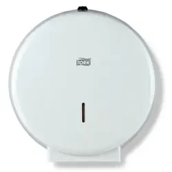 Tork 246040 T1 Toilettenpapierspender - Hygieneartikel, abschließbarer Metallspender für Jumbo Rollen mit praktischer Vorratsanzeige und Abreißkante – ideal für öffentliche Toiletten.