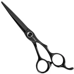 e-kwip Kuro 55 - Friseurschere - Schwarze Friseurschere für alle Haartypen, präzise Schnitte und professionelle Ergebnisse für den Salon oder das Home-Styling.