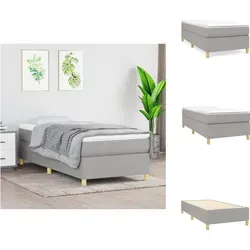 vidaXL Boxspringbett Hellgrau 90x200 cm von vidaXL