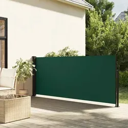 vidaXL Ausziehbare Seitenmarkise Dunkelgrün 140x300 cm - Markise für Balkon, Terrasse und Garten, wasserfest und UV-beständig - ideal für mehr Privatsphäre und Schutz vor Wind und Sonne.