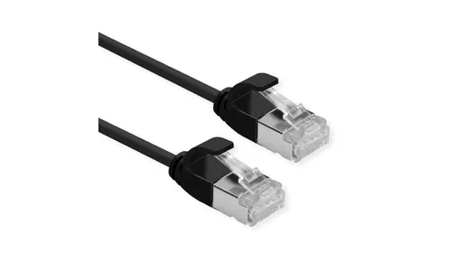 ROLINE F/UTP DataCenter Patch Cord Cat.6A (Class EA), LSOH, bardzo cienki, czarn