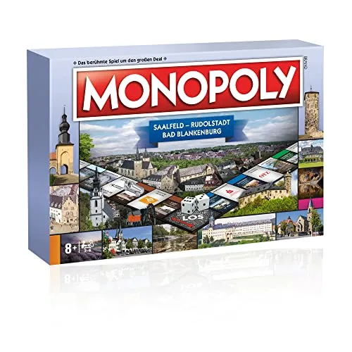Monopoly Saalfeld-Rudolstadt-Bad Blankenburg – Die regionale Stadt-Edition für Thüringen Familienspiel | Limitierte Auflage für Fans, Sammler & Heimatverbundene