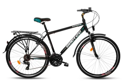 T&Y Trade Cityrad 28 Zoll Herren City Trekking Fahrrad - Herren City Trekking Fahrrad mit 18 Gang Shimano Kettenschaltung und Federgabel, ideal für Alltag und Ausflüge, 85% vormontiert für einfachen Aufbau.