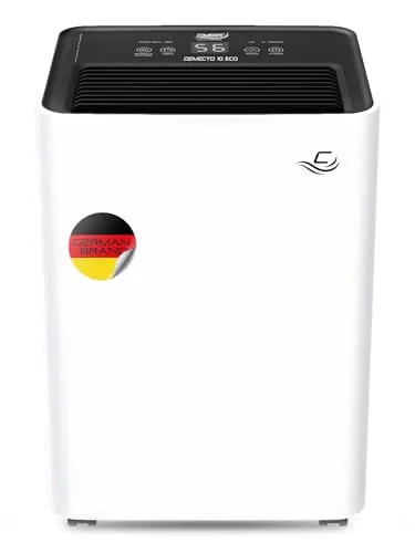 Comedes Luftentfeuchter Demecto 10 eco - 92 m³ geeignet, mit Schimmel-Stopp-Automatik und 3,2 Liter Wassertank in Weiß