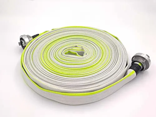 D-25 1 Zoll Wasserschlauch mit Storz-Kupplungen - 30 Meter Flachschlauch - Wasserschläuche | Robuster Flachschlauch für 10 bar Druck, ideal für Bau, Industrie und Hochwasserschutz. Platzsparend aufrollbar mit langlebigen ALU Kupplungen.