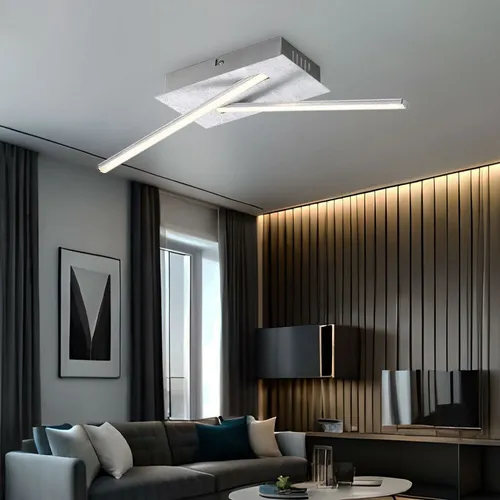 Moderne Design Deckenlampe mit Kristallen - Elegante Deckenleuchte mit LED-Technologie und warmweißem Licht, ideal für Wohnzimmer und Küche. Perfekte Kombination aus stilvollem Design und effizienter Beleuchtung.