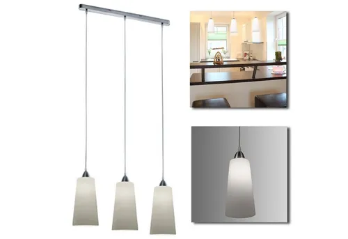 Home4Living Pendelleuchte Pendelleuchte R30553011 3xE27 KONI, nickel, Gl. wS/gew, ohne Leuchtmittel, Dekorativ