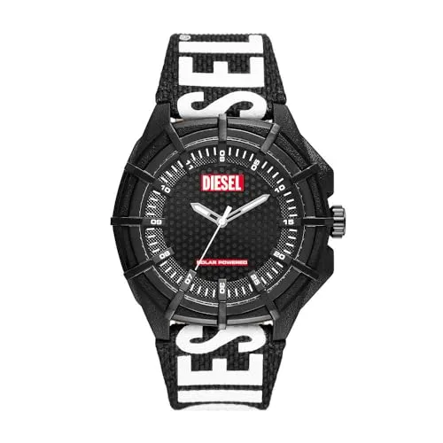 Diesel Watch DZ4654 - Stilvolle Herrenarmbanduhr - Herrenarmbanduhr mit 51 mm Gehäuse, solarbetriebenem Quarzwerk und wasserdicht bis 50 m, ideal für modebewusste Männer.