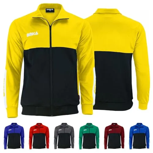 OMKA Trainingsjacke OK203J - Fleece Sportjacke für Jogger - Funktionsjacken mit atmungsaktivem Fleece-Futter und schweißabsorbierender Doppellagentechnologie, ideal für Jogging und Training. Erhältlich in mehreren Farben.