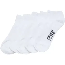 Urban Classics Logo No-Show Socken Weiß 39-42 5er-Pack