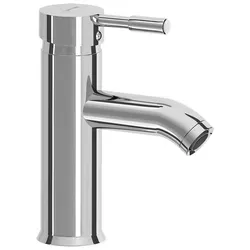 Edelstahl Waschtischarmatur 16,5 cm hoch - FAUCET-140 - Elegante Waschbeckenarmatur aus hochwertigem Edelstahl in Silber/Chrom. Mit kompakter Bauhöhe ideal für klassische Waschtische. Der integrierte Perlator sorgt für einen gleichmäßigen Wasserfluss und einfache Nutzung im Alltag.
