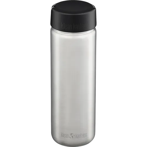 Klean Kanteen Wide with Loop Cap 800 ml - Trinkflasche - Edelstahl-Trinkflasche in Grau, 800 ml, ideal für Wandern und Reisen, robust und langlebig – Perfekt für Abenteuer in der Natur!