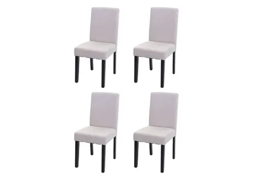 PROREGAL® Esszimmerstuhl Set - 4x moderne Küchenstühle in Creme-Beige - Stilvolles 4er Set Esszimmerstühle, ergonomisch gepolstert für höchsten Komfort. Robustes Holzgestell mit rutschfesten Bodenschonern – ideal für Esszimmer oder Küche.