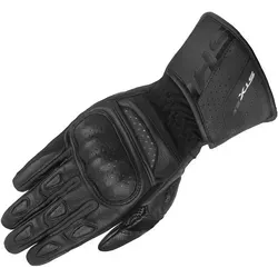 SHIMA STX 2.0 perforierte Motorradhandschuhe, schwarz, Größe L - Sportliche Motorradhandschuhe aus strapazierfähigem Ziegenleder mit perforierten Einsätzen für optimale Luftzirkulation und Komfort beim Fahren.