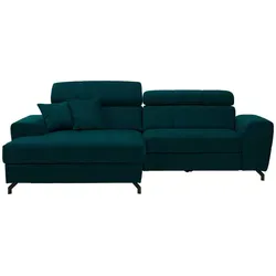 Carryhome Ecksofa Petrol, 3-Sitzer mit Schlaffunktion in petrol von Roller