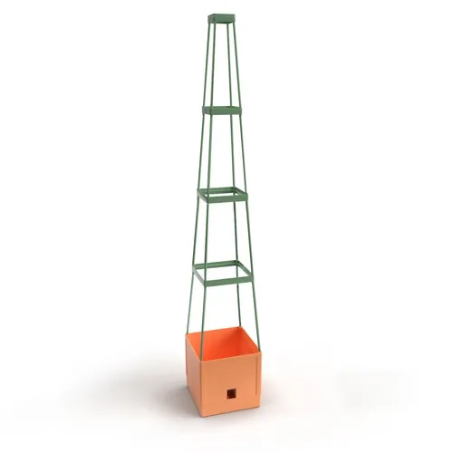 BioGreen Tomaten Pflanzturm mit Rankhilfe in Terrakotta-Stil 