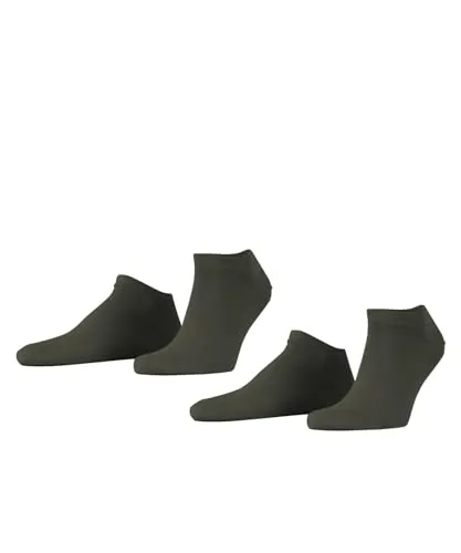ESPRIT Herren Sneakersocken Basic Uni Multipack M Sn Baumwolle kurz einfarbig 2 Paar, Grün Thymian 7821, 47-50