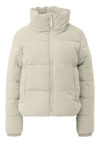 Steppjacke QS für Damen, Gr. XXL, beige (ecru) - Trachtenmode: Bequeme Steppjacke aus weichem Cord mit Stehkragen, ideal für kühlere Tage und gemütliche Abende im Freien.