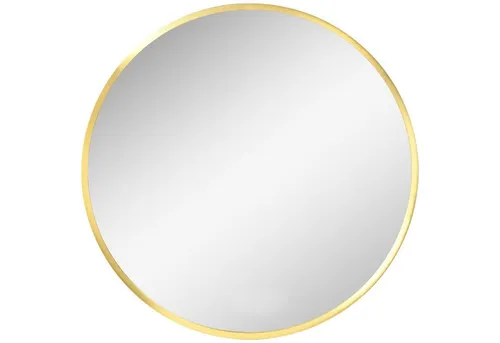 kleankin Badspiegel Ø50 cm - Eleganter Runder Wandspiegel - Dekorativer Wandspiegel mit Alurahmen, ideal für Bad, Schlafzimmer oder Wohnzimmer. Der Ø50 cm Spiegel verleiht jedem Raum Licht und Weite, einfach zu montieren und pflegeleicht.