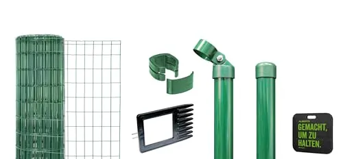 Alberts Fix-Clip Pro Gartenzaun 25 m, Höhe 81 cm - Gartenzäune: Innovatives Zaun-Komplettset zum Einbetonieren - einfache Clipmontage ohne Werkzeug, ideal für jedes Gelände.