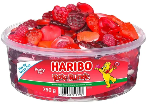 Haribo Rote Runde - Fruchtgummi Herzen Beeren Mischung Limited Edtion - 750g
