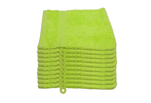 Julie Julsen Waschhandschuh 10-Waschhandschuh-Limette-Waschhandschuh 15 x 21 cm, (10-St)