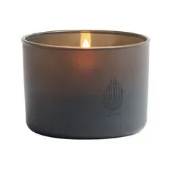 Uyuni LED Glas Stumpenkerze 8,2 x 6cm grau