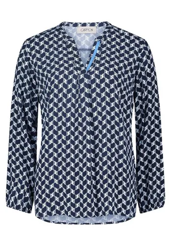 Cartoon Damen 8210/7941 Bluse in Blue/White, Größe 36 - Damenblusen mit modischen Akzenten: Die Bluse überzeugt mit aufgesteppten Bändern und weichem, lässigem Sitz für entspannte Freizeitlooks.