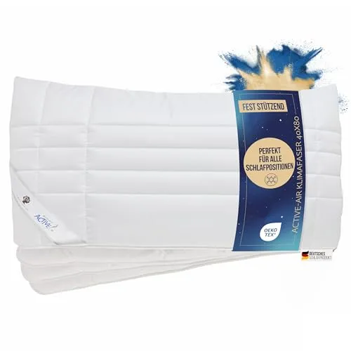 Dormabell Active Air Kopfkissen 40x80 cm – Leicht & Atmungsaktiv - Kissen mit innovativem Belüftungs-Gewebe für optimale Luftzirkulation und individuelle Anpassung der Höhe. Waschbar bis 60°C und trocknergeeignet – ideal für Allergiker.