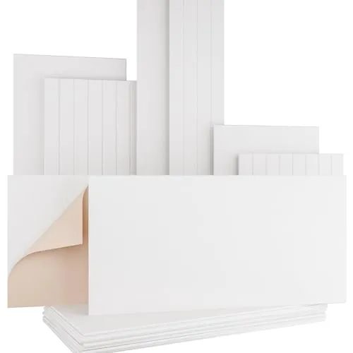 AKUSTIKO Selbstklebende Akustikpaneele 120x60cm - 4 Stück Weiß - 4 selbstklebende Akustikpaneele (1,44m²) in Weiß, 9mm dick. Ideal zur Verbesserung der Raumakustik und Wärmeisolierung. Einfache Installation ohne Werkzeug, perfekt für kreative Wandgestaltungen.