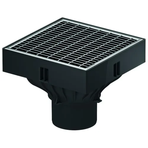 ACO Self® XtraPoint Punktablauf mit Maschenrost - Hochwertiger Hofablauf in der Gartenentwässerung, mit 90° drehbarem Rost und 4 Arretierungen, ideal für PKW-Befahrbarkeit und einfache Reinigung durch Schlammeimer.