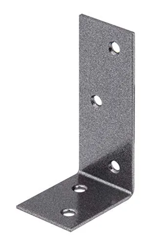 Alberts 301590 DURAVIS® Balkenwinkel | ungleichschenklig | schwarzdiamant duplexbeschichtet | Größe 40 x 80 x 30 mm